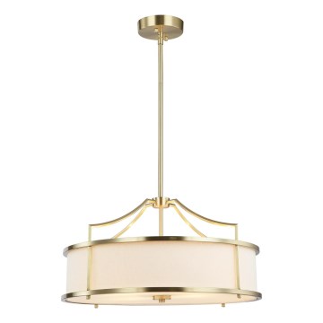 Open Design OR80896 - Rúdon szerelt csillár STANZA 4xE27/15W/230V átm. 55 cm sárgaréz/fehér