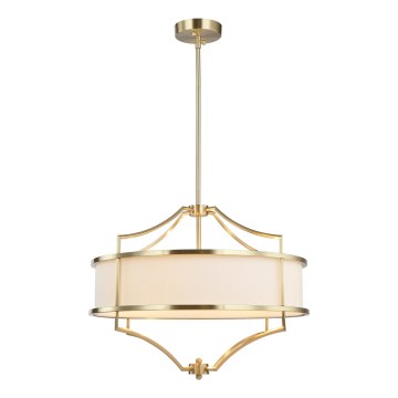 Open Design OR80933 - STESSO rúdon függesztett csillár 4xE27/15W/230V, Ø 55 cm, sárgaréz/fehér