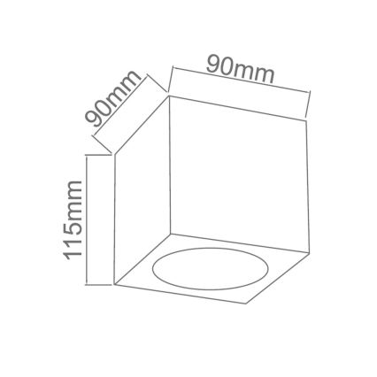 Open Design OR81046 - CUBO spotlámpa 1xG9/8W/230V fekete/fényes króm