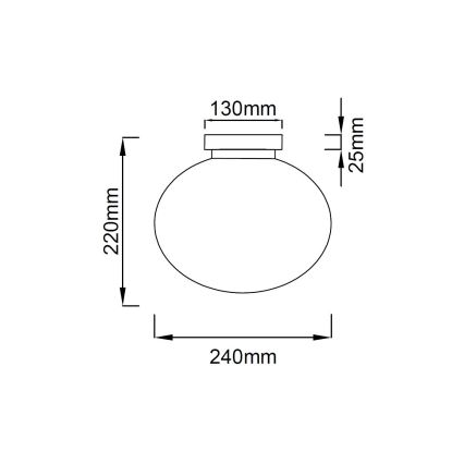 Open Design OR81145 - Mennyezeti lámpa PALLA 1xE14/8W/230V, Ø 24 cm, fényes króm