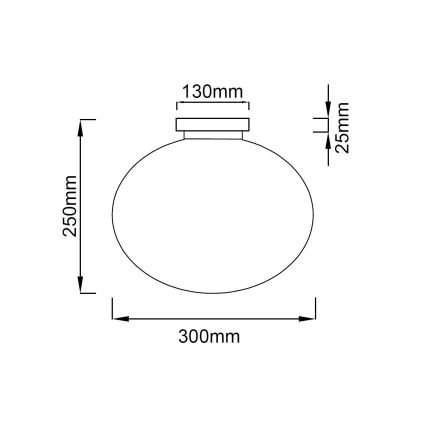 Open Design OR81152 - Mennyezeti lámpa PALLA 1xE27/12W/230V Ø 30 cm fényes króm