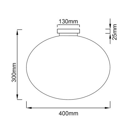 Open Design OR81169 - Mennyezeti lámpatest PALLA 1xE27/12W/230V Ø 40 cm fényes króm
