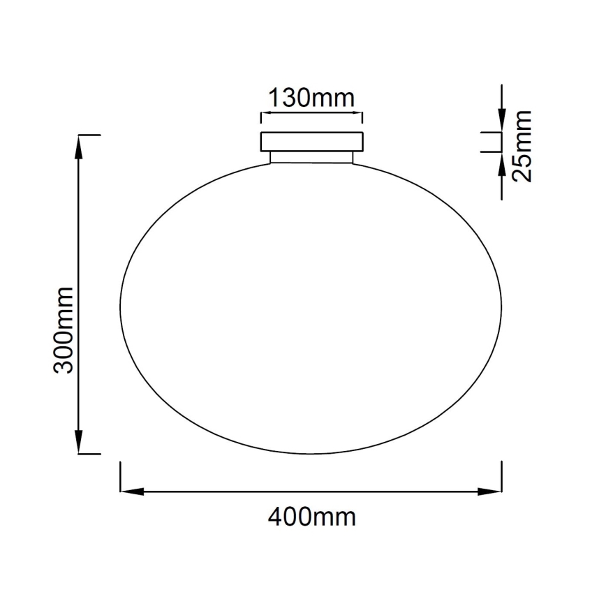 Open Design OR81169 - Mennyezeti lámpatest PALLA 1xE27/12W/230V Ø 40 cm fényes króm