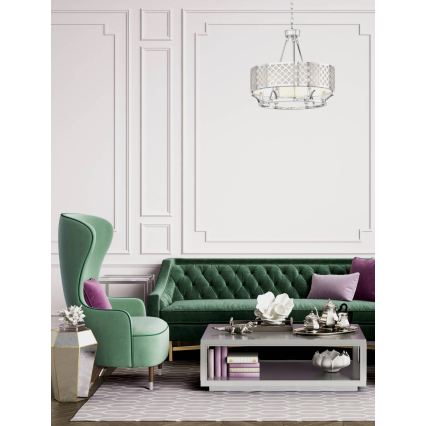 Open Design OR84375 - VERNO láncon függő csillár 6xE14/12W/230V, fényes króm