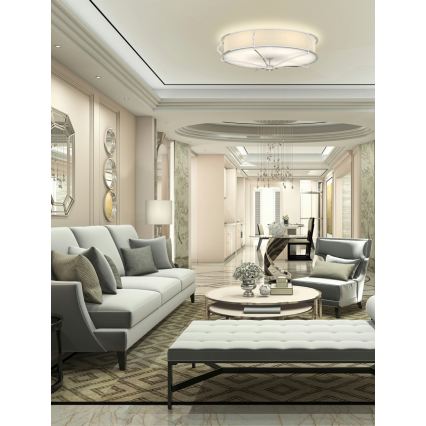 Open Design OR84412 - Mennyezeti lámpa STESSO 4xE27/12W/230V átm. 65 cm fényes króm/fehér