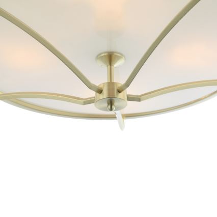 Open Design OR84436 - Mennyezeti lámpa STESSO 4xE27/12W/230V átm. 65 cm sárgaréz/fehér