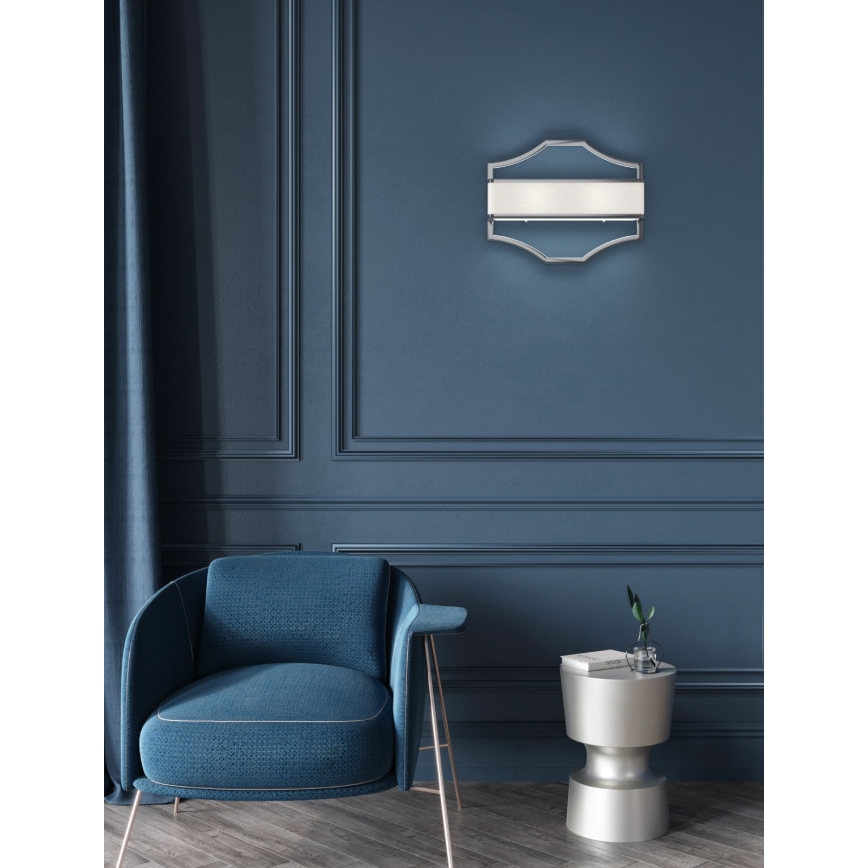 Open Design OR84504 - Fali lámpa GERDO 2xE14/12W/230V fényes króm/fehér