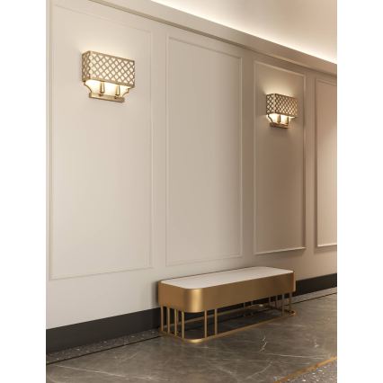 Open Design OR84603 - VERNO fali lámpa 2xE14/12W/230V sárgaréz