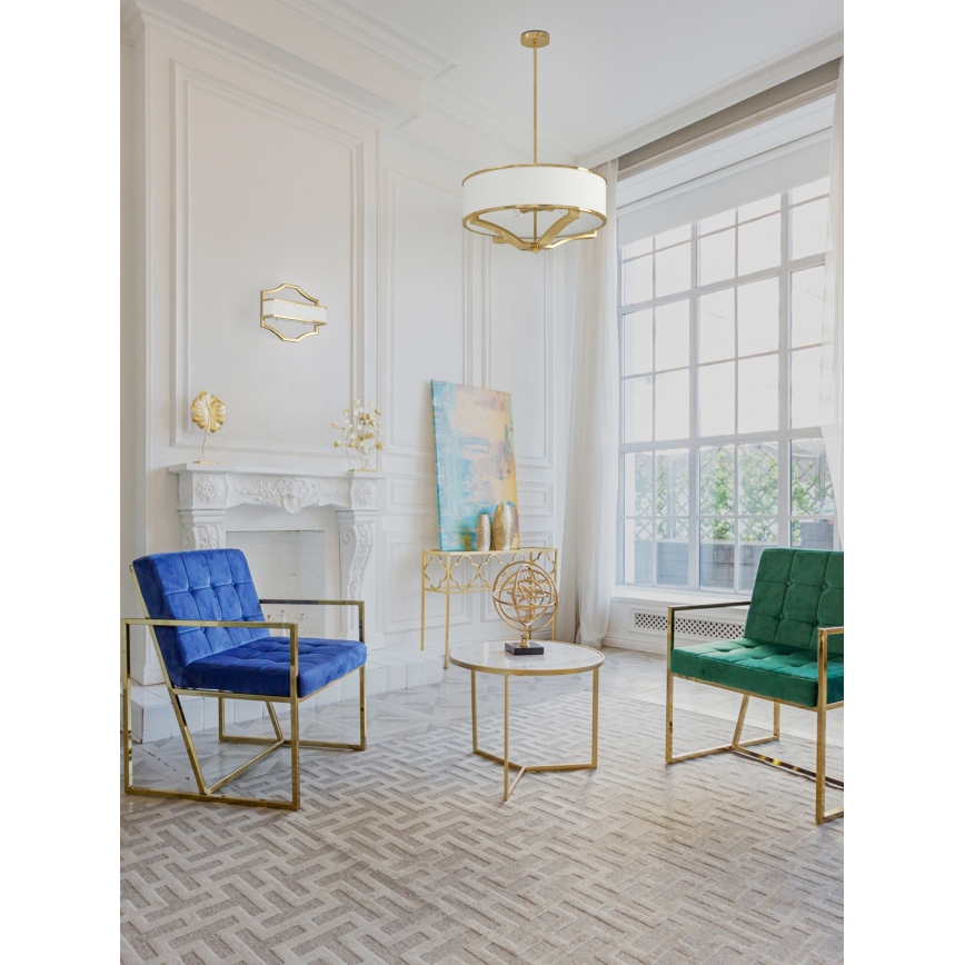 Open Design OR84825 - GERDO csillár rúddal 4xE27/12W/230V arany/fehér