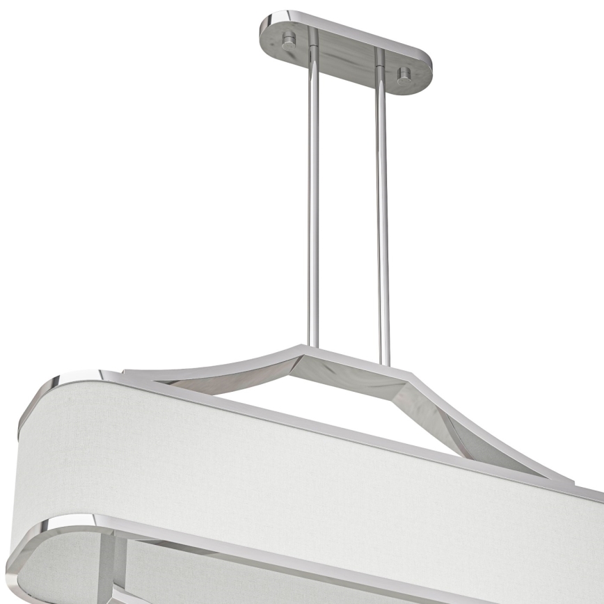 Open Design OR84849 - Rúdon szerelt csillár GERDO OVALE 6xE14/12W/230V fényes króm/fehér