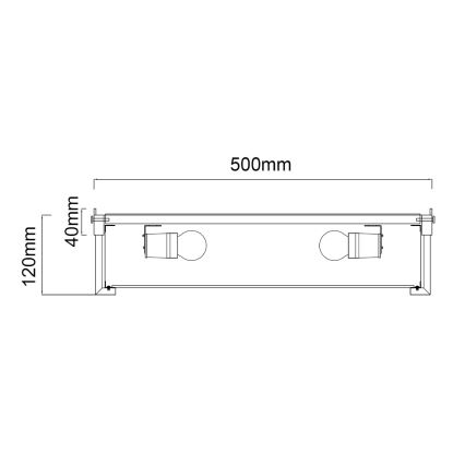Open Design OR84924 - ROMI mennyezeti lámpa 4x E14 / 12W / 230V, átm. 50 cm, fényes króm