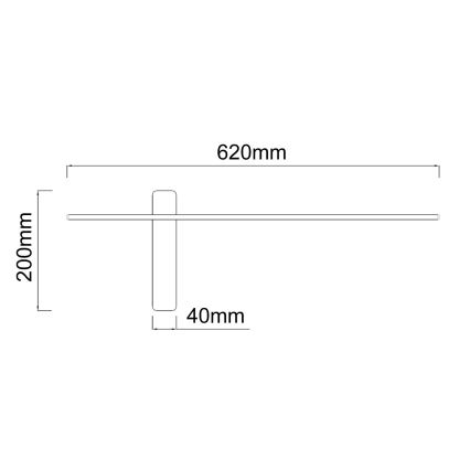Open Design OR85082 - LED fali lámpatest BENE LED/7W/230V 62 cm arany