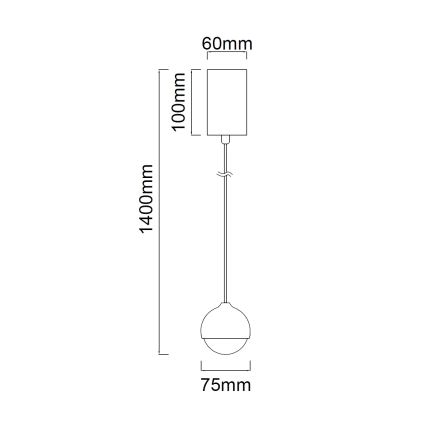 Open Design OR85099 - kábeles LED csillár BOLICINA LED/5W/230V aranyszínű