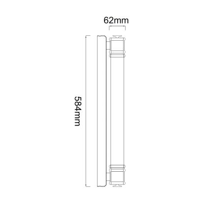 Open Design OR85259 - LED-es fürdőszobai tükörvilágítás OMI LED/13W/230V 58 cm IP44 sárgaréz