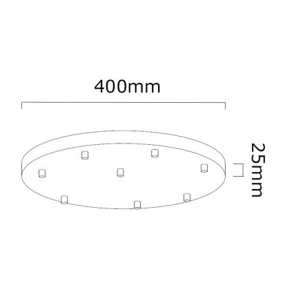 Open Design OR85334 - Kábeles csillár ERO 8xG9/8W/230V arany