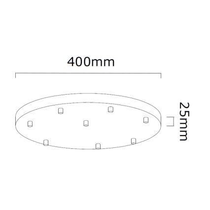 Open Design OR85341 - Kábeles ERO csillár 8xG9/8W/230V fekete