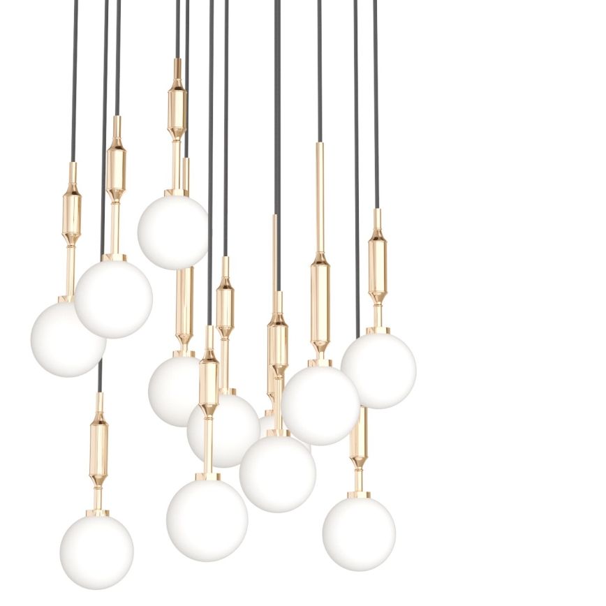 Open Design OR85396 - ERO kábelre függesztett csillár 12xG9/8W/230V arany