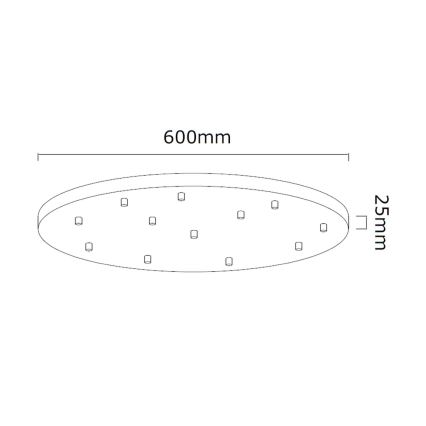 Open Design OR85396 - ERO kábelre függesztett csillár 12xG9/8W/230V arany