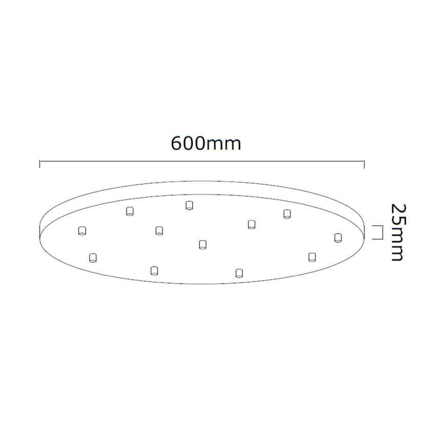 Open Design OR85396 - ERO kábelre függesztett csillár 12xG9/8W/230V arany