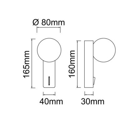 Open Design OR85587 - Fali lámpatest BOLETTA 1xG9/8W/230V bézs