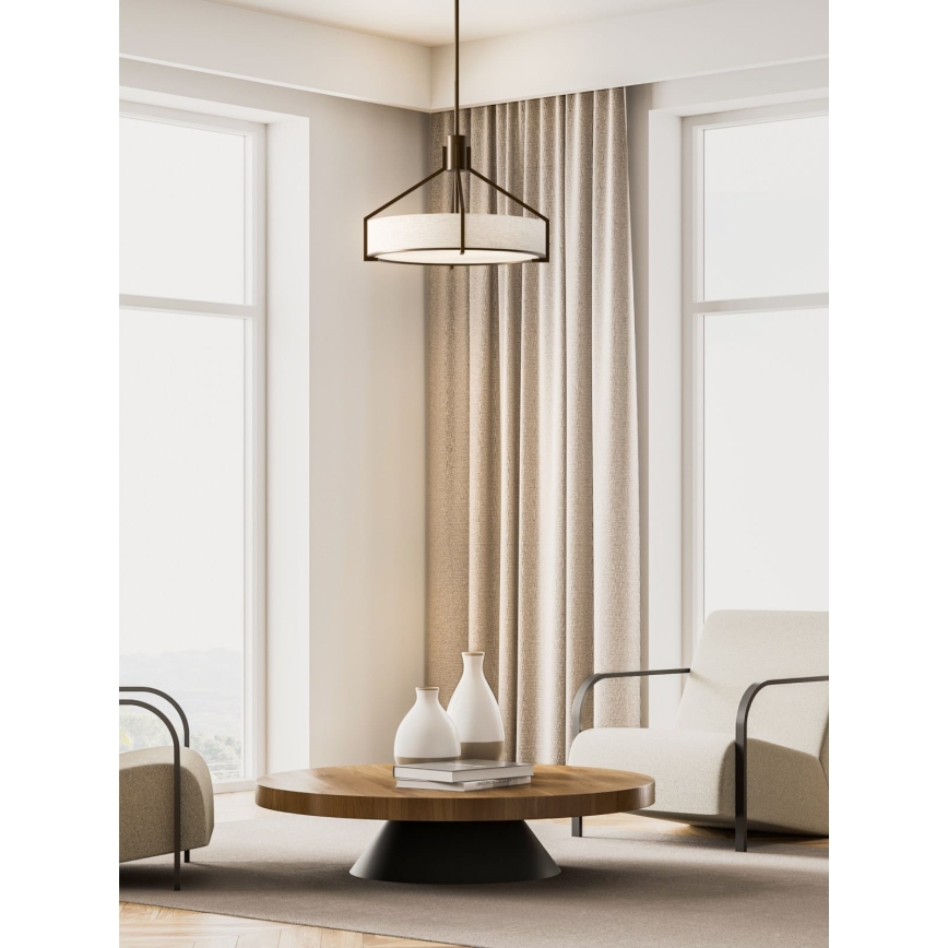 Open Design OR85679 - Rúdos csillár DORETTO 6xE27/15W/230V átmérő 70 cm barna/bézs