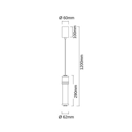 Open Design OR85723 - OMI LED kábelen függesztett csillár LED/10W/230V sárgaréz