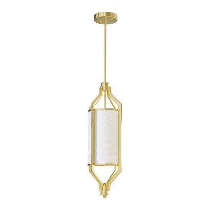 Open Design OR85860 - Rúddal szerelt csillár ZUNDO 1xE27/15W/230V sárgaréz/fehér