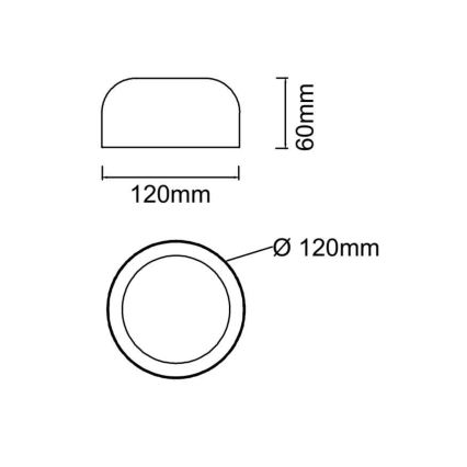 Open Design OR85891 - LED mennyezeti lámpatest CEDRONE LED/8W/230V 3000/4500/6500K átm. 12 cm fekete