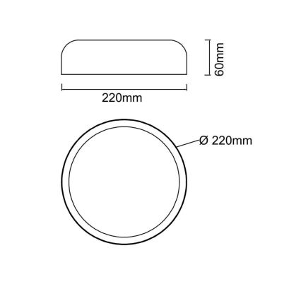 Open Design OR85914 - CEDRONE LED mennyezeti lámpa, 14W, 230V, 3000/4500/6500K, átm. 22 cm, fehér