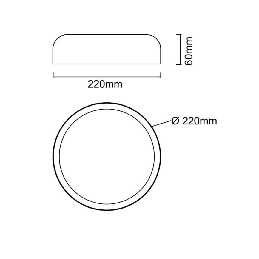 Open Design OR85921 - CEDRONE LED mennyezeti lámpa LED/14W/230V 3000/4500/6500K átm. 22 cm fekete
