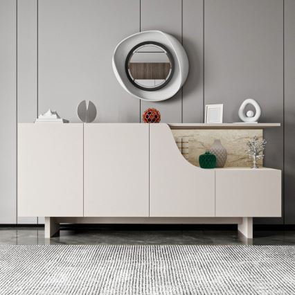 ORBIS komód 180x40 cm, krémszínű/bézs