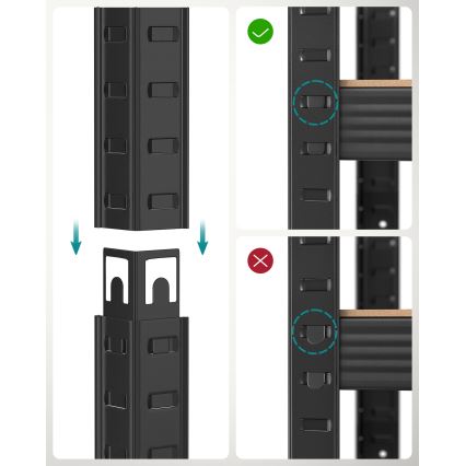 ORDIFY polc barna/fekete