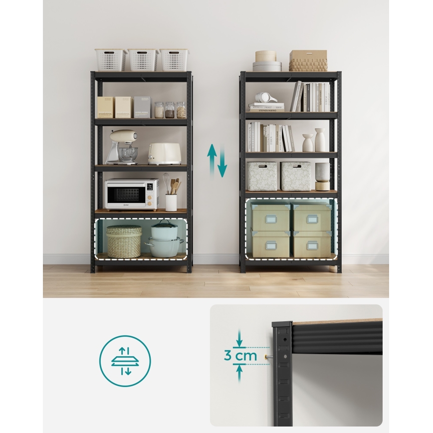 ORDIFY polc barna/fekete