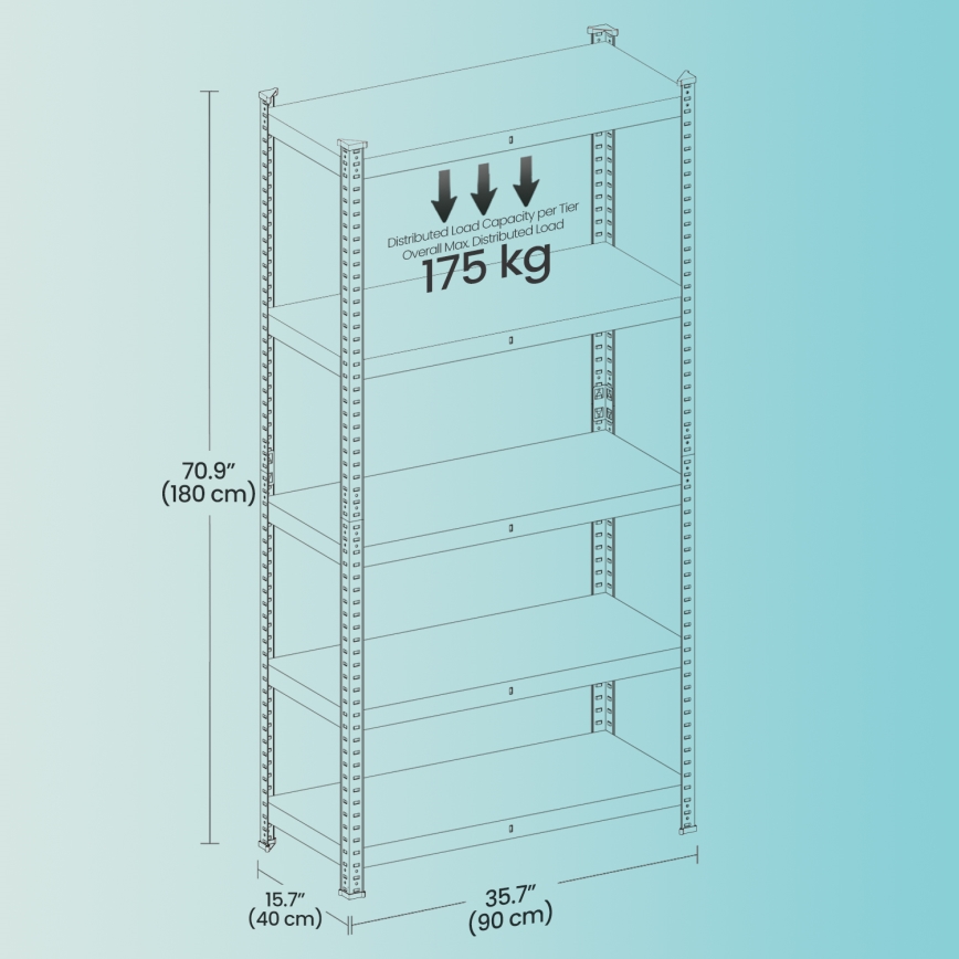 ORDIFY polcos szekrény, fekete