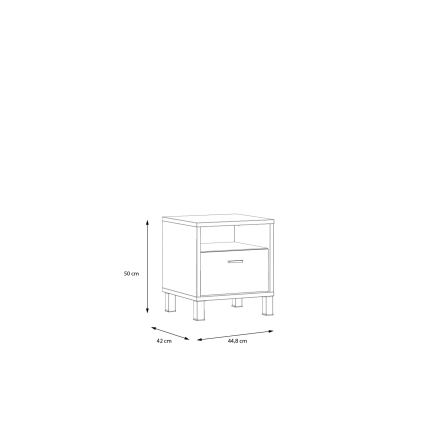 OREN éjjeli szekrény barna/fekete