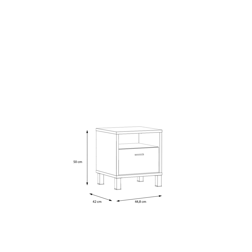 OREN éjjeli szekrény barna/fekete