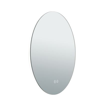 LED Fürdőszobai fűtött falra szerelhető tükör háttérvilágítással FOCUS LED/18W/230V 3000/4200/6000K átm. 45 cm IP44