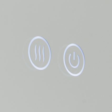 LED Fürdőszobai fűtött falra szerelhető tükör háttérvilágítással FOCUS LED/18W/230V 3000/4200/6000K átm. 45 cm IP44