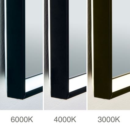 LED Fürdőszobai fűtött falra szerelhető tükör háttérvilágítással FRAME LED/48W/230V 3000/4000/6000K 60x45 cm IP44