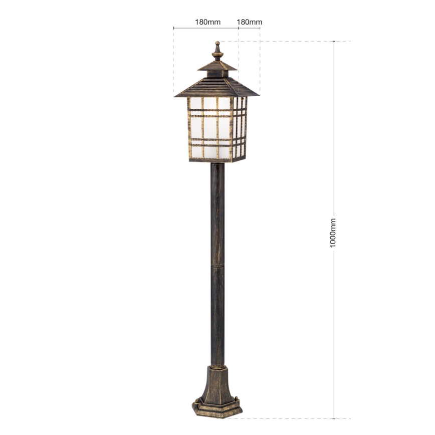 Kültéri lámpa KIKO 1xE27/11W/230V IP44 bronz/patinás