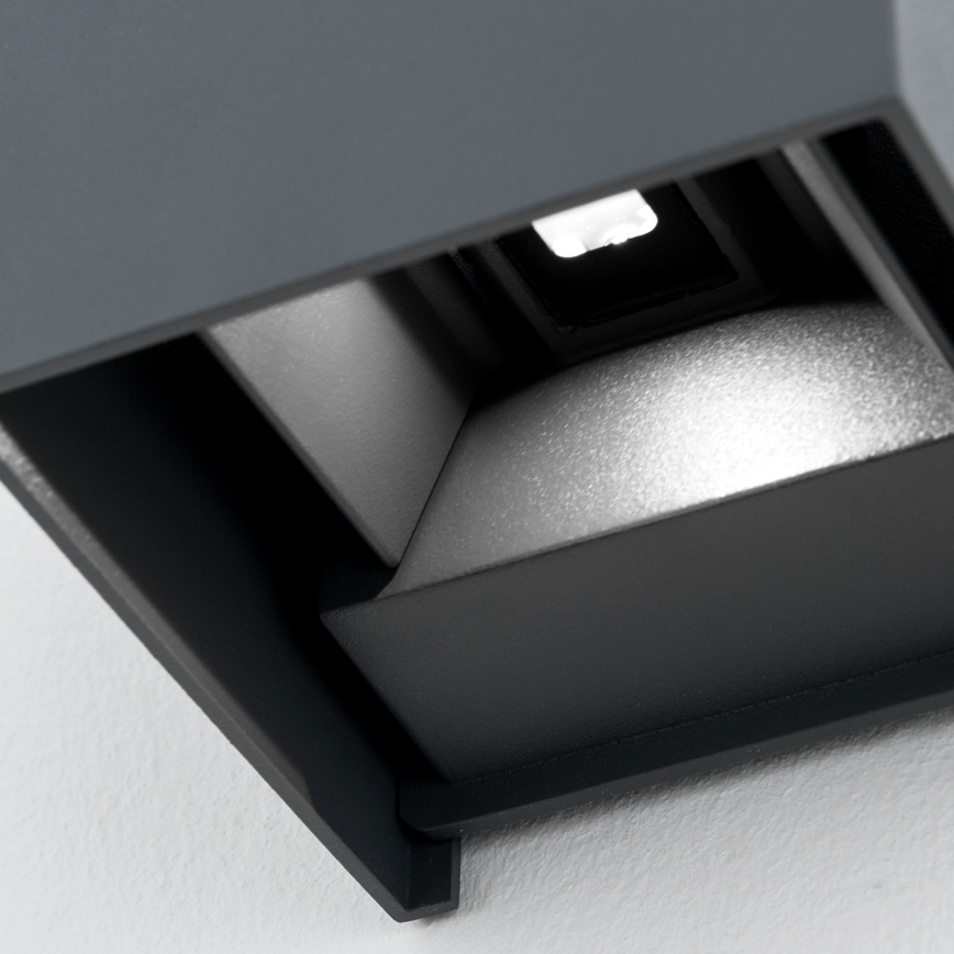 LED Kültéri fali lámpa CUBE 2xLED/3W/230V IP54 antracit