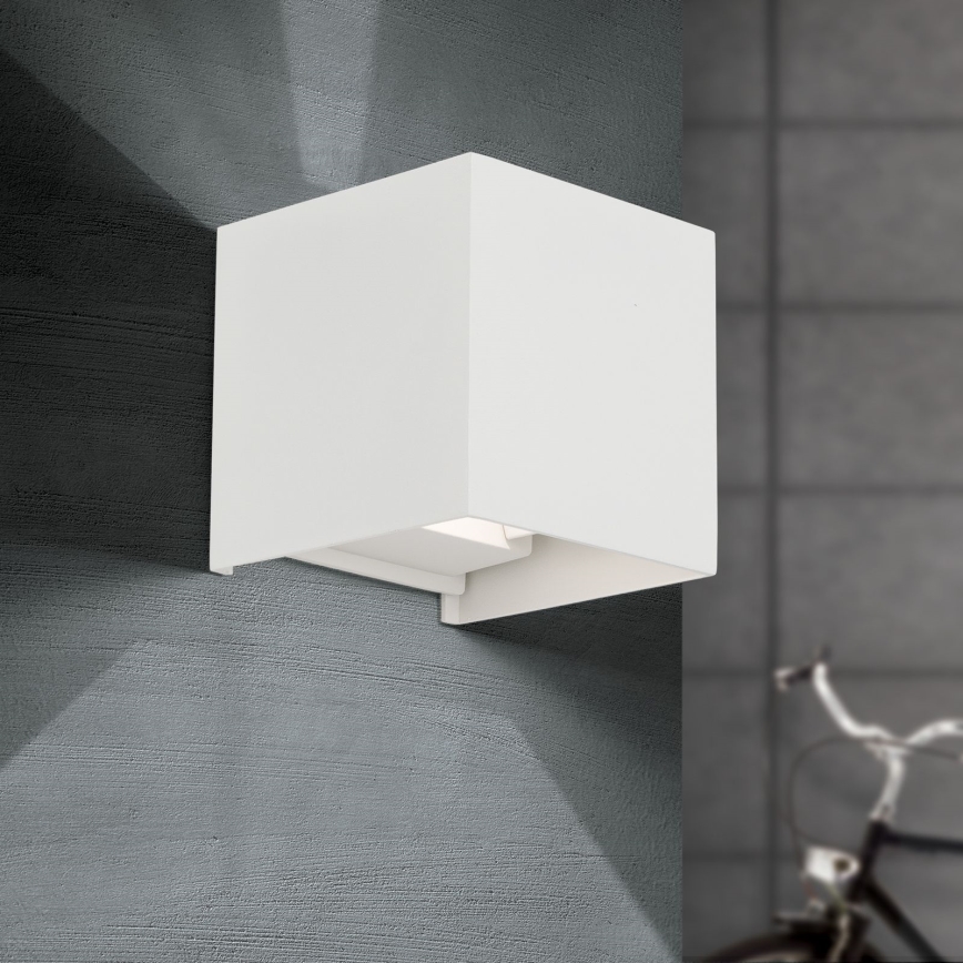 LED Kültéri fali lámpa CUBE 2xLED/3W/230V IP54 fehér