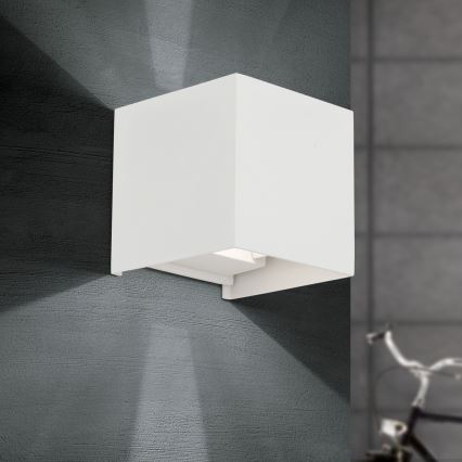 LED Kültéri fali lámpa CUBE 2xLED/3W/230V IP54 fehér