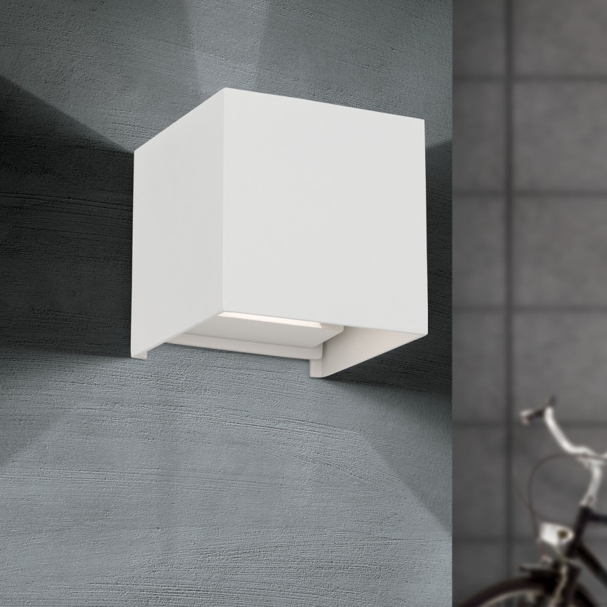 LED Kültéri fali lámpa CUBE 2xLED/3W/230V IP54 fehér