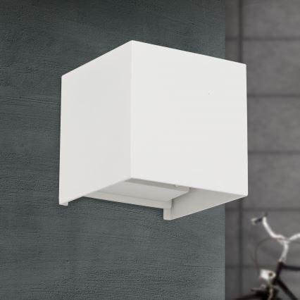 LED Kültéri fali lámpa CUBE 2xLED/3W/230V IP54 fehér