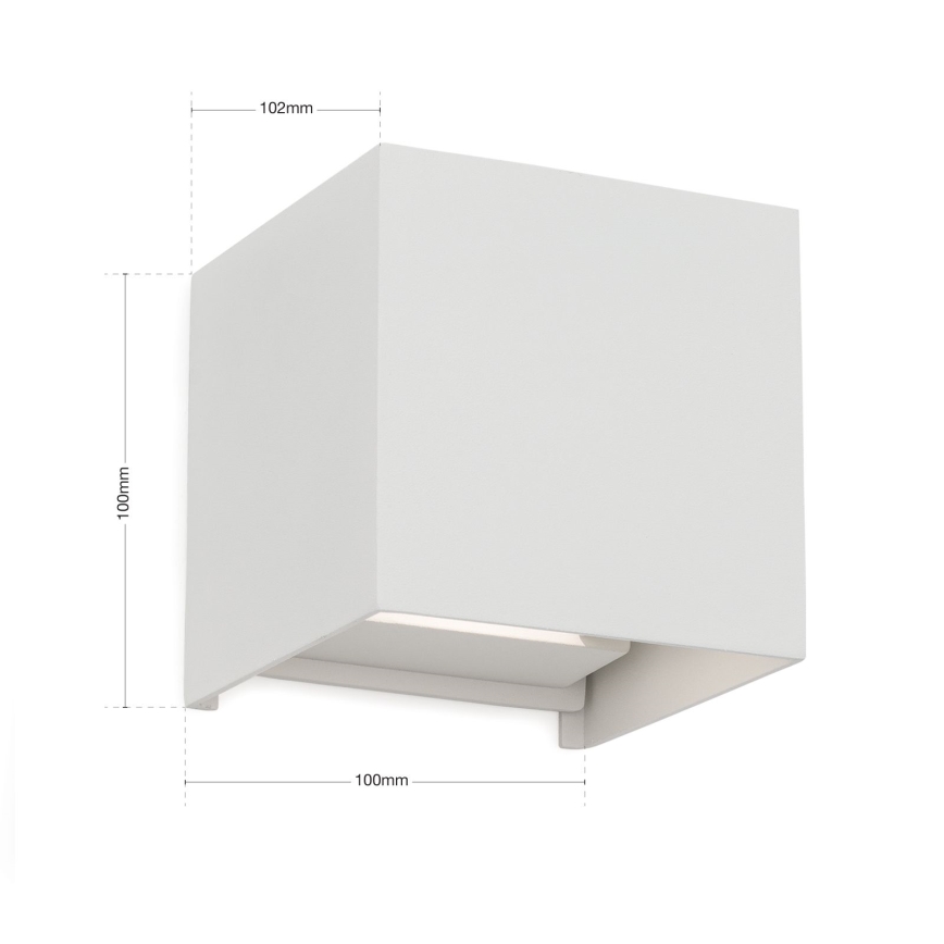 LED Kültéri fali lámpa CUBE 2xLED/3W/230V IP54 fehér
