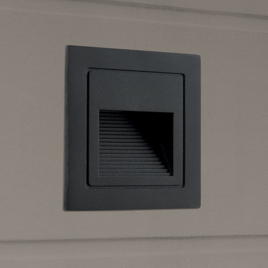 Beépíthető LED lámpa LORO LED/2W/230V IP65 fekete