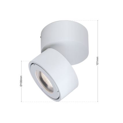 LED állítható fényerejű fürdőszobai spotlámpa HARVEY LED/15W/230V IP65 fehér