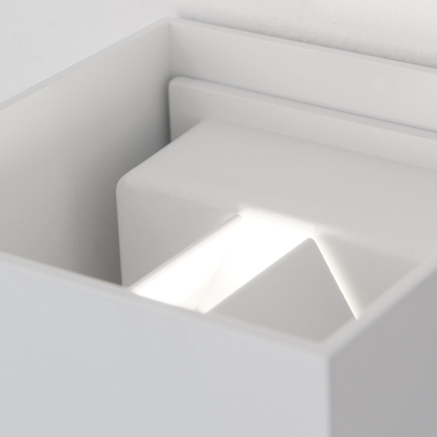 LED Kültéri fali lámpa mozgás- és alkonyatérzékelővel CUBE-S LED/13W/230V IP54 fehér