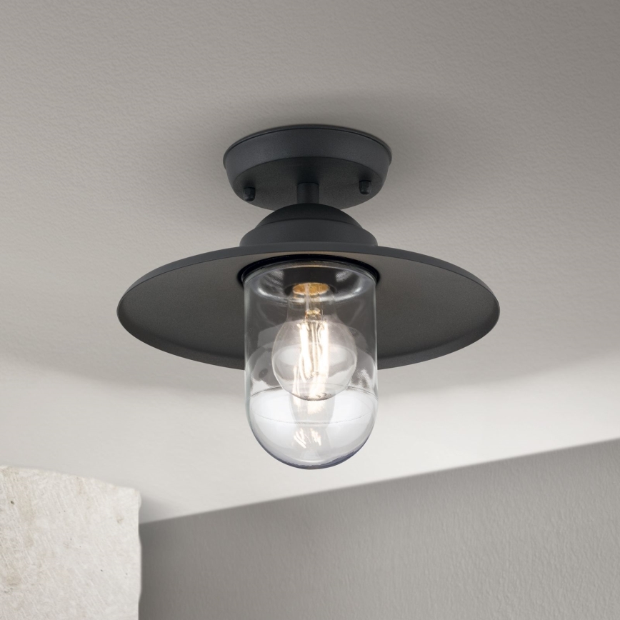Kültéri felületre szerelhető csillár EDWARD 1xE27/60W/230V IP44 antracit